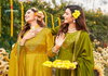 Haldi Mehndi By Rangoon Mirror Work Silk Anarkali Readymade Suits Wholesale Shop In Surat